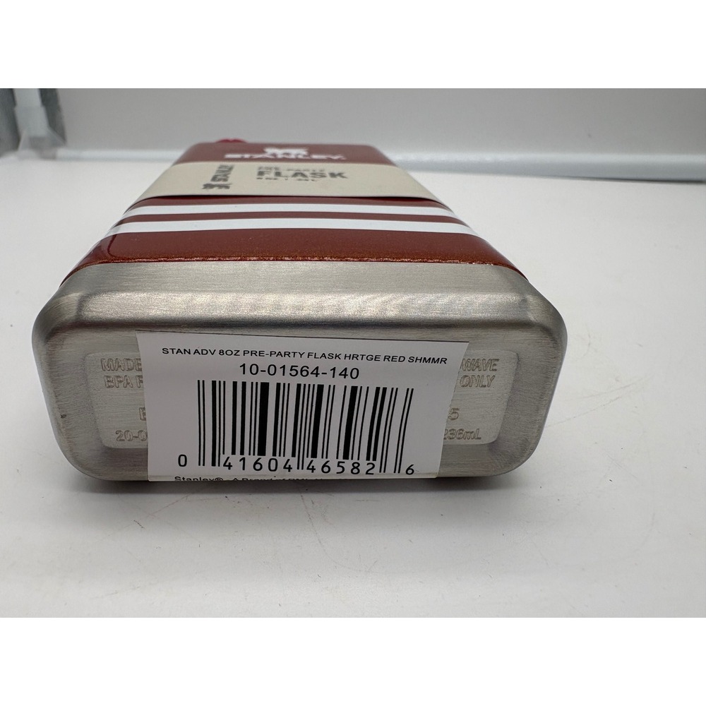 Stanley 8 oz Stainless Steel Heritage Red Shimmer Pre-Party Flask Target - Picture 5 of 7